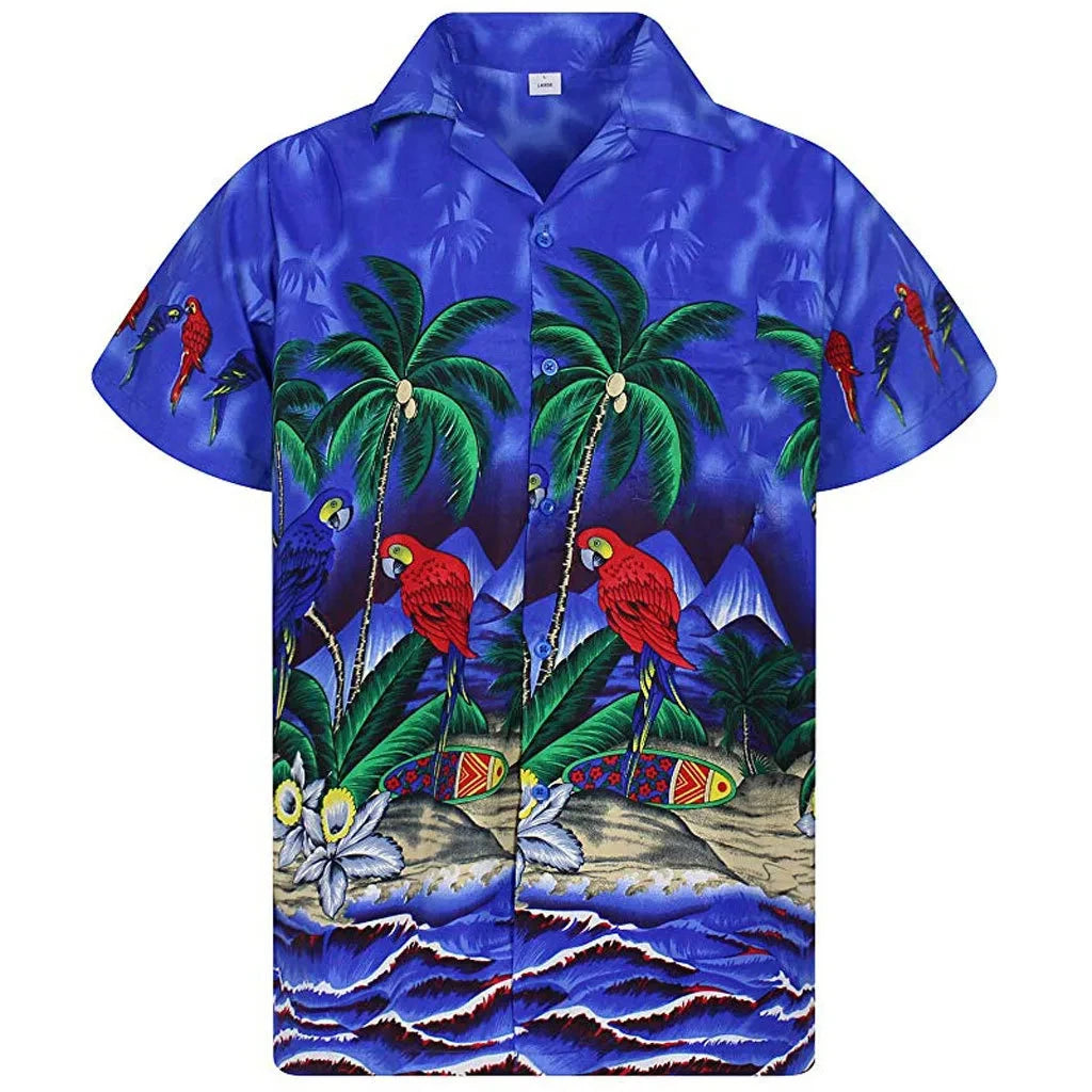 Hawaiian palm trees 3D Print Men Shirt 5