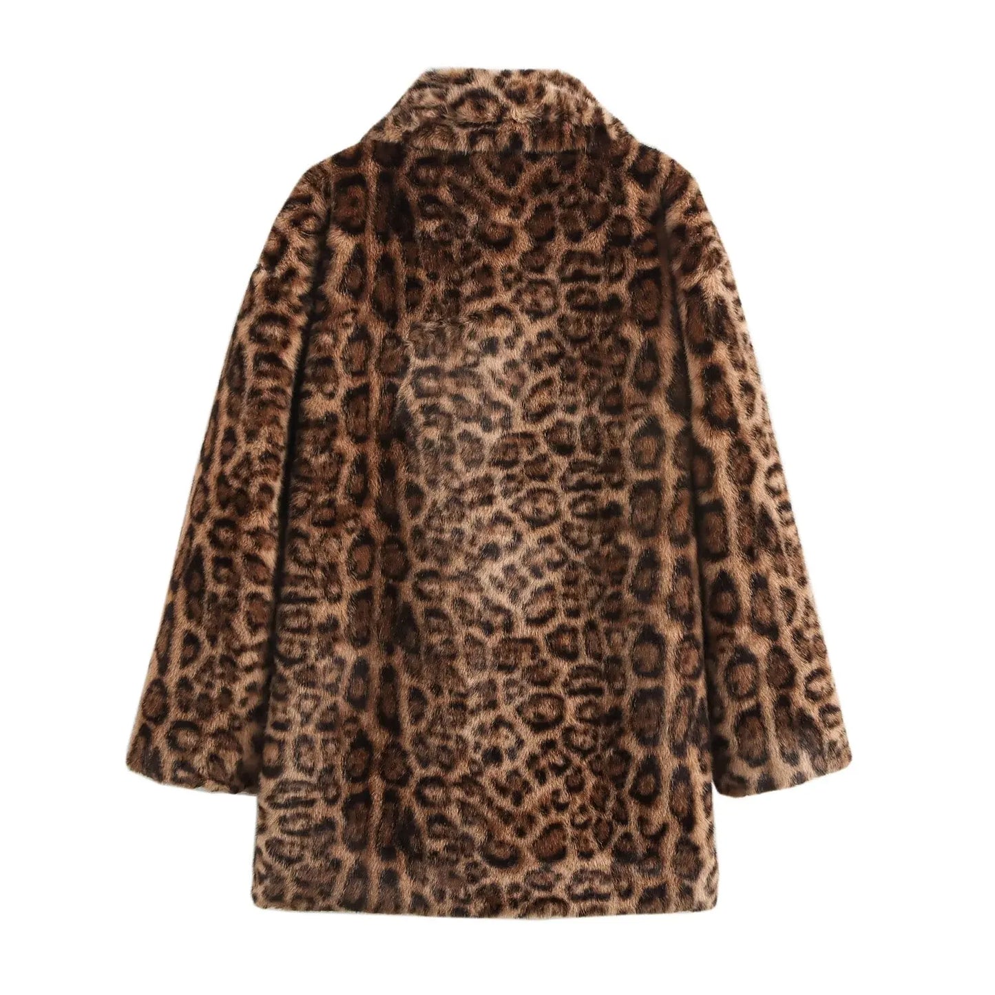 women's coat jacket long sleeved lapel animal print with pockets autumn new coat jacket 2