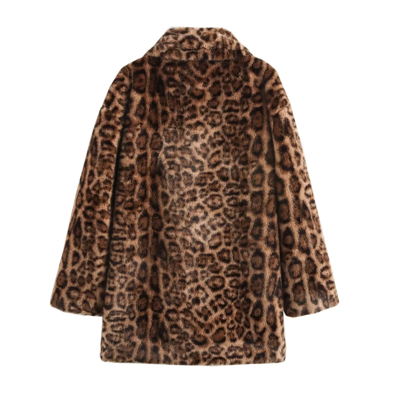 women's coat jacket long sleeved lapel animal print with pockets autumn new coat jacket 2