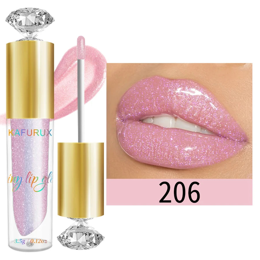 9-Color Diamond Shimmer Glitter Lip Gloss
