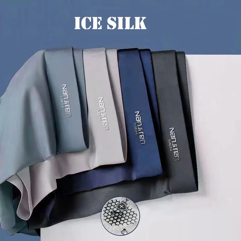 Men’s 4-Pack Ice Silk Breathable Boxers