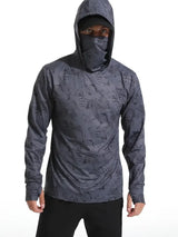 Fishing Shirt Hooded Men Fishing Clothes Outdoor Summer Mask Hoodie Sun Uv Protection Performance Jersey