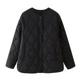 MUJER Black Quilted Jacket Women Padded Demi-season Jackets for Women Long Sleeve Winter Coat Female Outerwears Women's Jacket 4