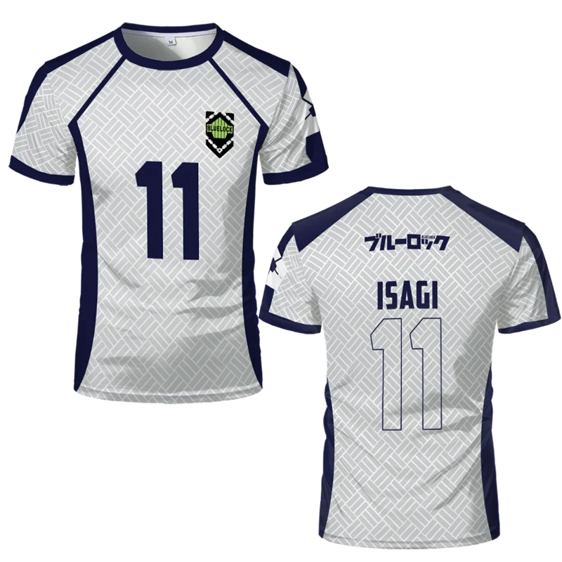 2025 New Men's Blue Lock Anime Nagi Soccer Jersey T-shirt Women's Round Neck Sports Tops Children's Casual Short Sleeve Tshirt 5