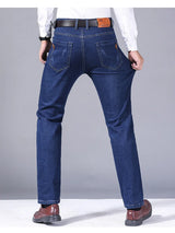 Men Fashion Straight Jeans Men 2024 New Stretch Slim Fit Pants Comfortable Soft Business Denim Trousers Male Brand Clothing 5