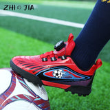 Children's Rotary Buckle Sneaker Boys Girls Professional Training Football Shoes Anti Slip Lightweight Fashion Football Footwear 6