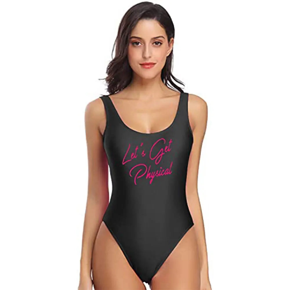 80s 90s Retro High-Cut One-Piece | Vibrant Pink Bodysuit
