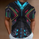 Fashion T-Shirts For Men 3d Line Printed Men'S Clothing Street Designer Short Sleeved Oversized Top Tees Daily Casual Sportswear 5