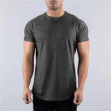 Men's Summer Skinny Casual T-Shirt Short Sleeve Tee Male Gym Fitness Sport Cotton Tops Man Running Workouts Sweatshirt Clothing