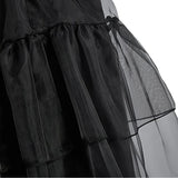 Girl Wednesday Costume Kids Addams Cosplay Black Princess Dress Children Pageant Dinner Dress Girl Halloween Party Dancing Cloth 6