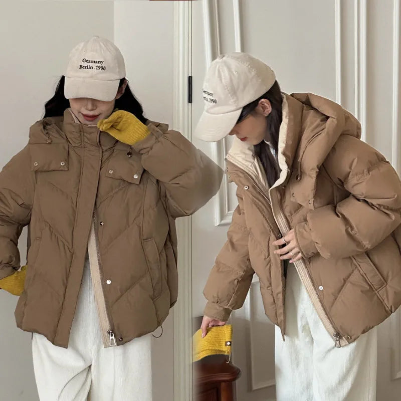 Elegant Hooded Winter Parka