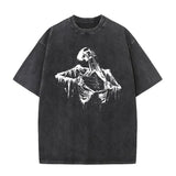 Washed Vintage Catch Em If You Can Car Print T Shirts Men Casual Fishing Lovers Funny Meme T-shirts Male Cotton Oversized Tshirt 6