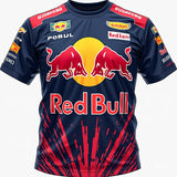 2025 New Red Bull Racing 3D Men's T-shirt F1 Formula Racing Red Bull Racing Suit Extreme Sports High Quality Brand Training Suit 3