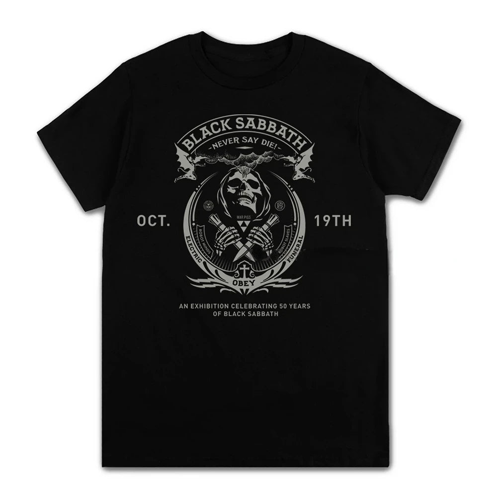 Black Metal Rock Band T shirt Men Women Fashion Casual Graphic Short Sleeve Short Sleeve Plus Size T Shirt Unisex 62474