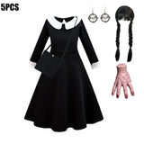Girls' Gothic Black Mesh Fluffy Dress