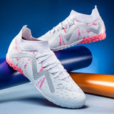 Men's Soccer Cleats Football Cleats for Mens Big Boys Mid-Top Spikes/TF Shoes for Youth Professional Training Turf Sneaker 2