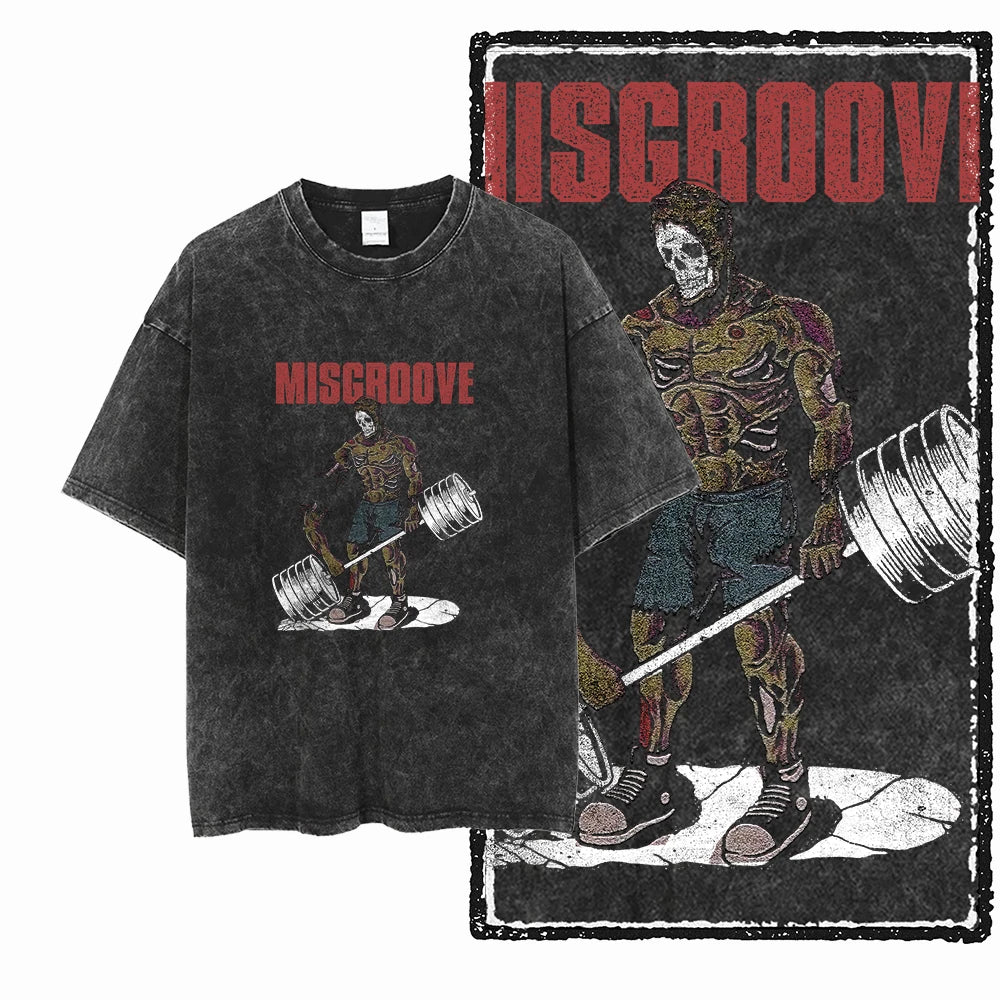 Acid-Washed Graphic Performance Tee