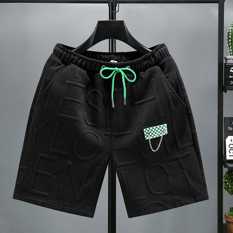 Letters Size 5XL 6XL 7XL New Fashion knitted Shorts Men 5