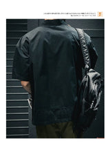 Korea American Casual Men's T-shirt Summer Tooling Style Short Sleeve New Pocket Shirt Collar Men's Clothing Loose Plus Size Top 5