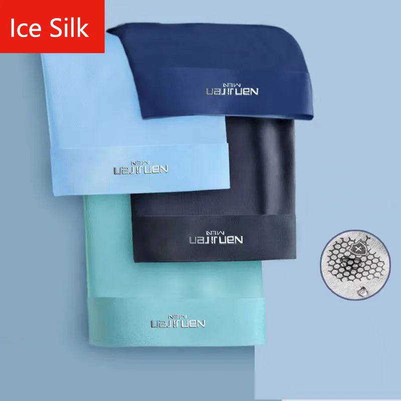 Men’s 4-Pack Ice Silk Breathable Boxers