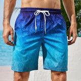 Gradient Graphic Beach Shorts For Men Colorful 3D Printed Board Shorts 2