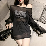 Loose T-shirts for Women Letter Pattern Simple Design Korean Style Summer Clothing Thin All-match Young Students Tops New Trendy 4