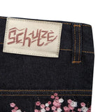 Y2K Harajuku jeans Goth vintage plum blossom embroidery pattern wide leg pants men women denim fabric American style street wear 5