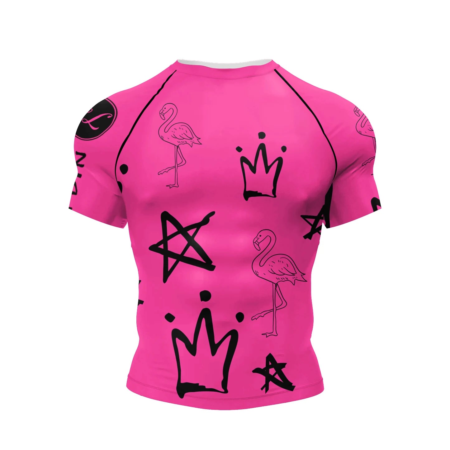 Cody Lundin Short Sleeve Pink Mens Jiu Jitsu BJJ No Gi Rash Guard Sublimation Men Running Training T-shirts Strech Fitness Tees