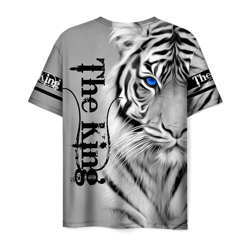 Lion 3D Printing T-shirt Sports Casual Short Sleeve Summer Street Clothing 5