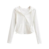 Women’s Slim-Fit Cropped Zip-Up Hoodie