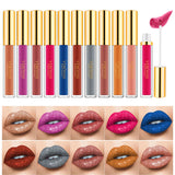 10 Color Glitter Liquid Lipsticks Shimmer Shiny Lipgloss Pearlescent Lip Tint Waterproof Long Lasting Matte Diamond Lips Glaze 2