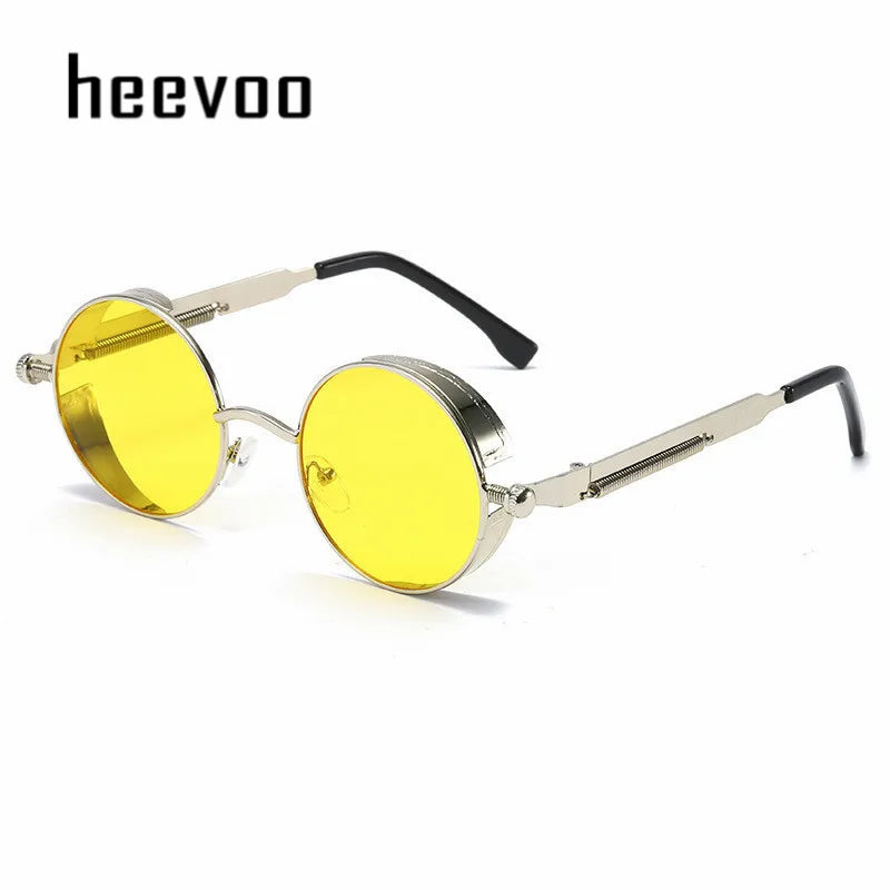 Steampunk Metal Round Sunglasses