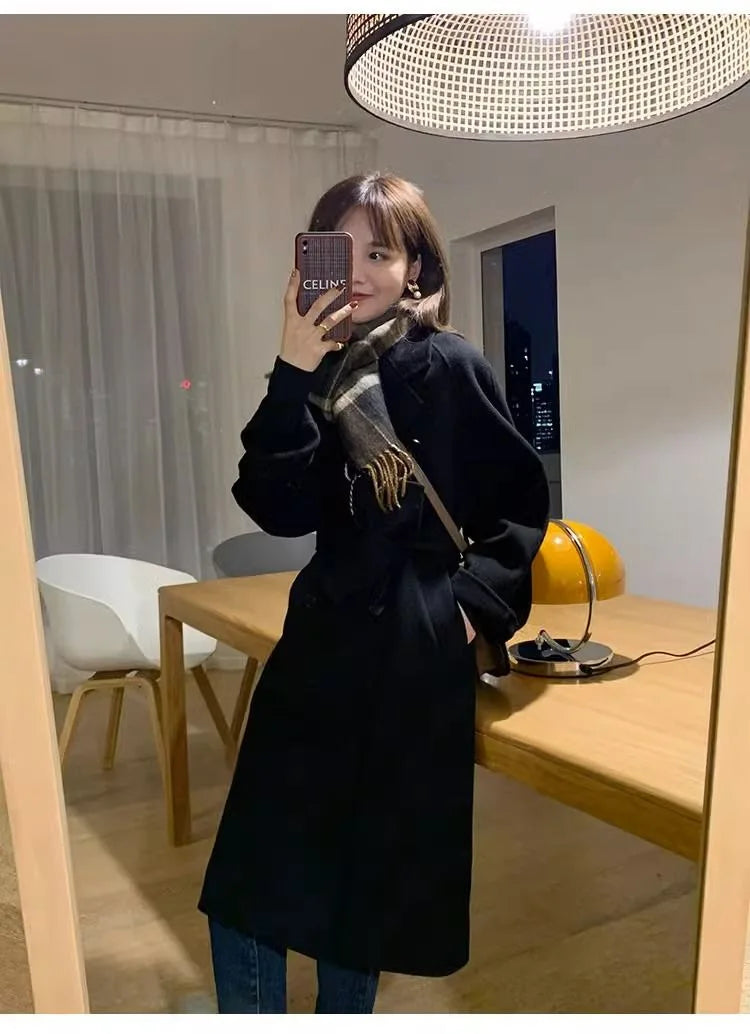 Women’s Double-Breasted Wool Windbreaker