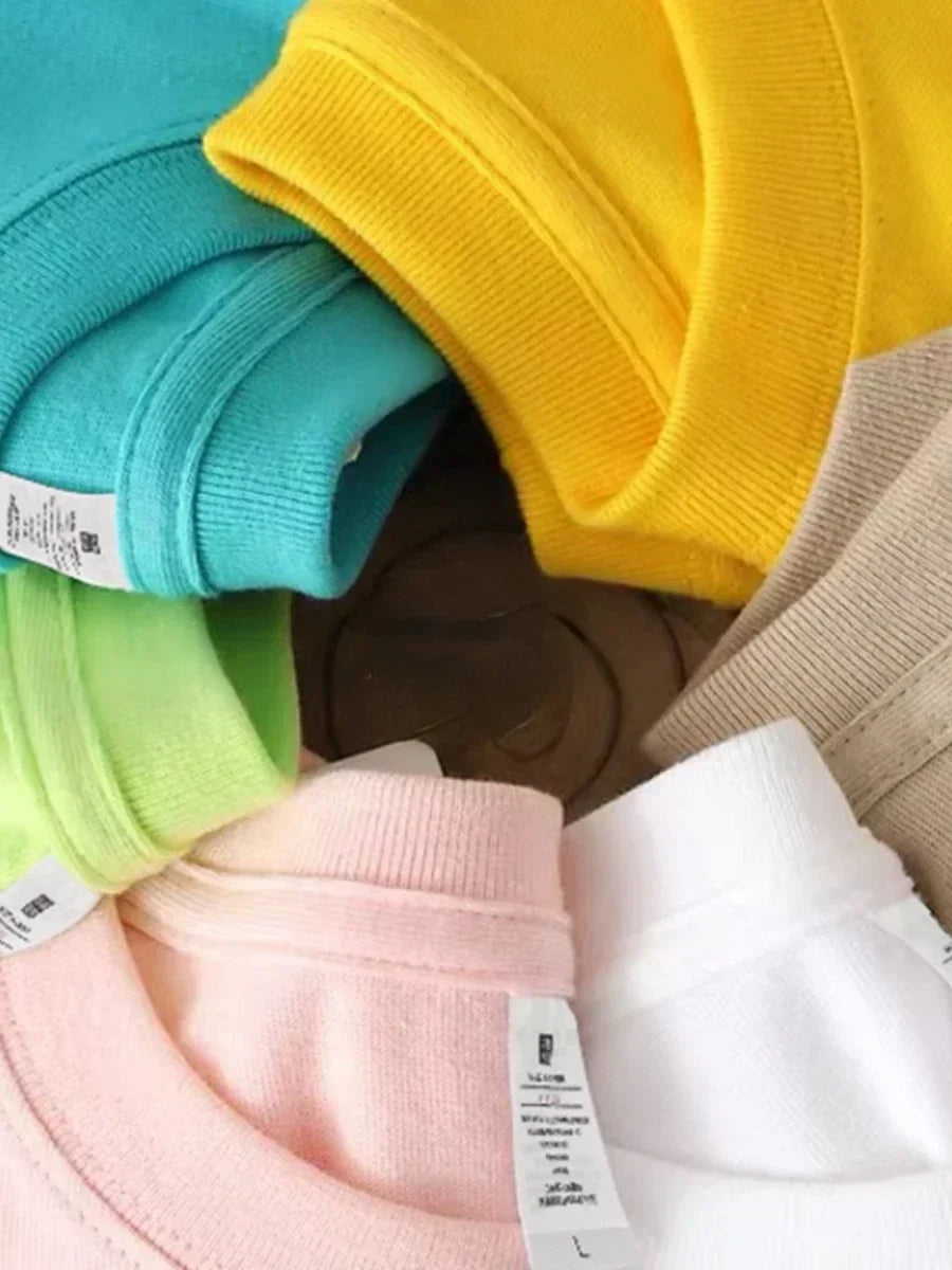 Bornladies Summer 100% Cotton Women's T-shirt Bottoming Basic Fashionable Solid Lady Short Sleeve Loose Tops Shirts 230g/㎡ Tops 3