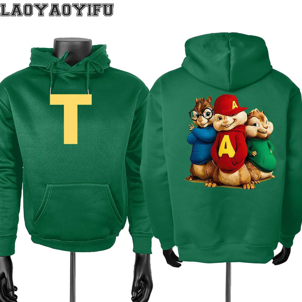 Alvin and The Chipmunks 2025 Fashion Unisex Casual Sportswear Men's Hoody Alvin Chipmunk Halloween Costume Women's Pullover Tops