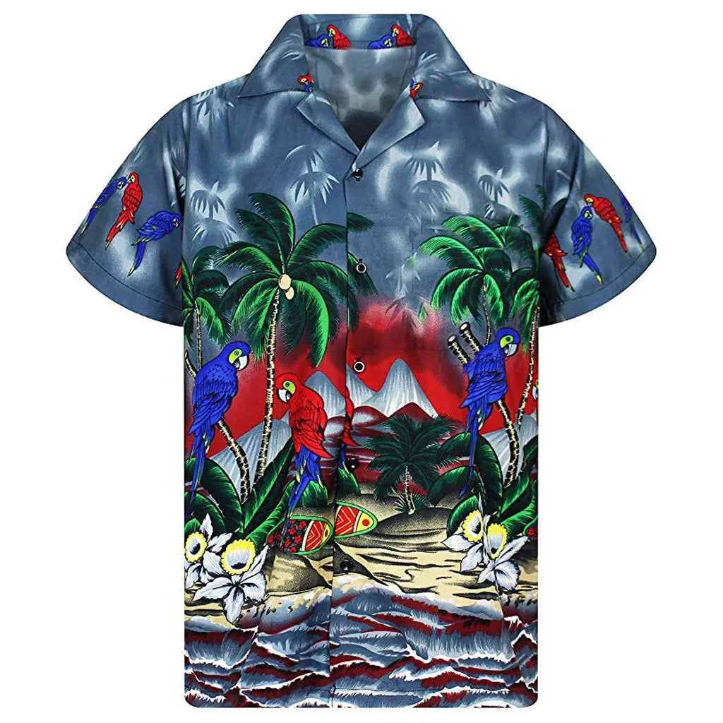 Hawaiian palm trees 3D Print Men Shirt