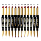 Double-ended Non-stick Cup Long Lasting Lipstick Lip Liner High Pigmented Waterproof Valentine's Day Gifts 2