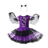 Baby Halloween Costume Girls Princess Spider Mesh Dress Children Vampire Performance Elegant Clothes Witch Dresses 1-6 Y 6