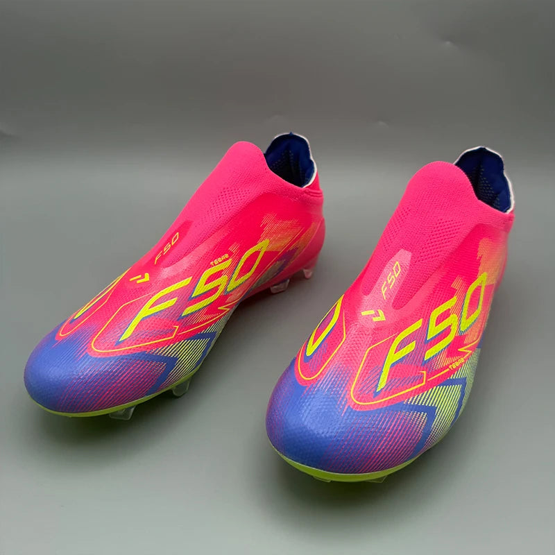 Mens Boys Professional Football Boots TF/FG Soccer Shoes High Ankle Kids Cleats Training Sport Sneakers Outdoor High-quality 4