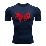 Men's T-shirt Men Running Sport T Shirt Men Compression Fitness Tops Jersey 2