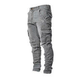 Men’s Elastic Denim Cargo Joggers