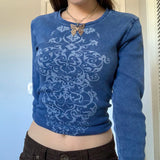 Dark-Academia-Graphic-Print-T-shirt-E-girl-Gothic-Mall-Goth-Alt-Emo-Crop-Top-Y2K