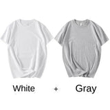 2-Pack Premium 100% Cotton Solid White T-Shirts