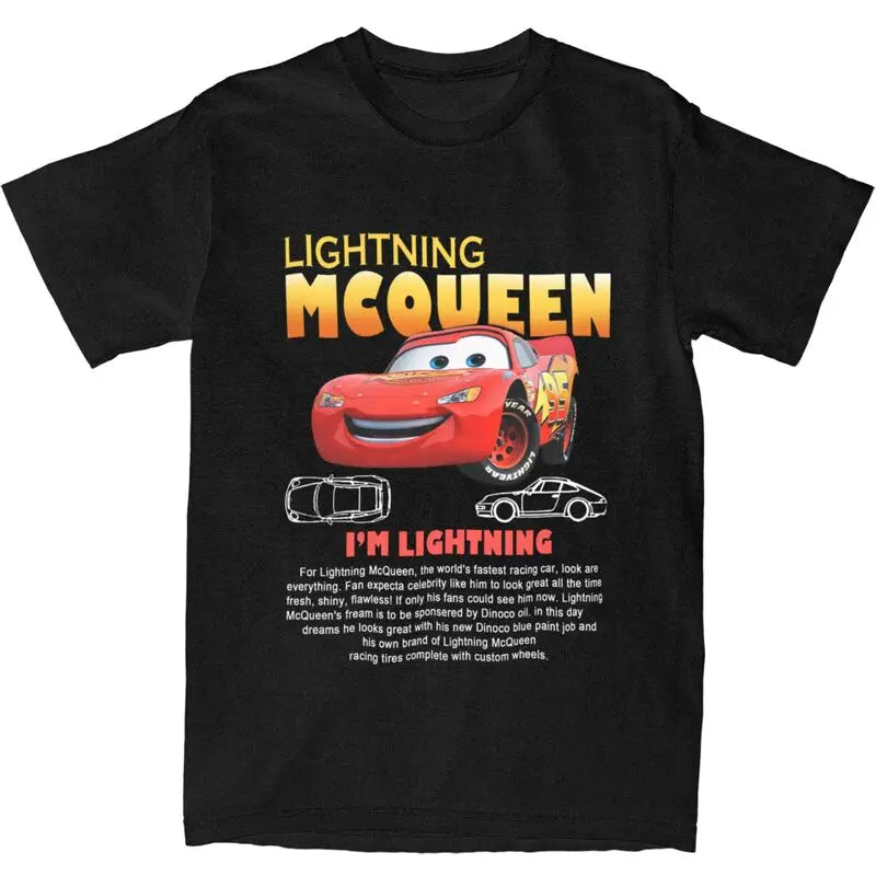 Fun Sally I'm Lightning Car Outfit T Shirt for Men Women Mcqueen Tee Shirt 100% Cotton New Arrival Clothing Love Gift For Couple
