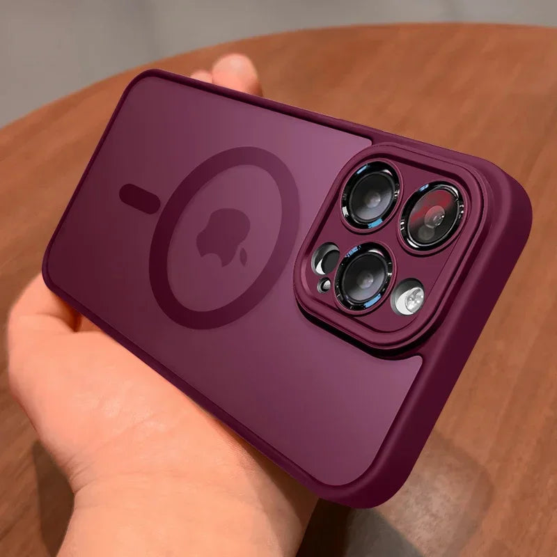 Magnetic Matte Translucent Case with Lens Protection