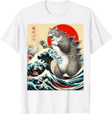 Cat Lover Gift - Catzilla T-Shirt - Japanese Art Cat Tee 2