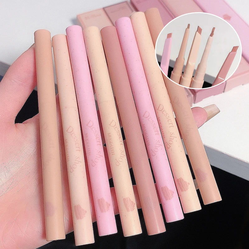 Dessert Lip Liner Automatic rotating waterproof lasting no color outline lip lipstick pen 6
