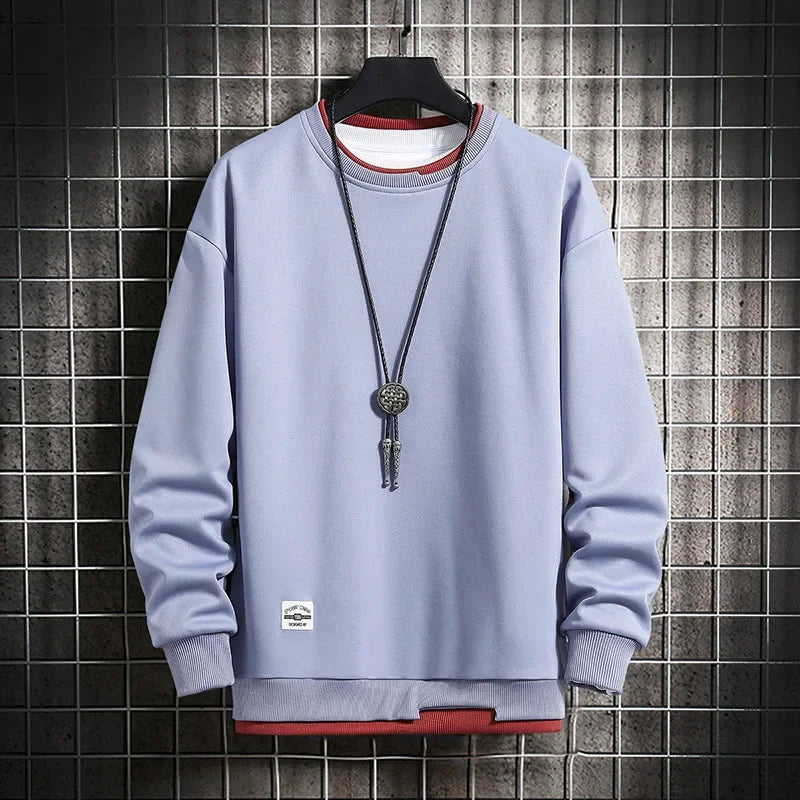 Mens-Casual-Sweatshirts-Hoodie-Men-Fake-Two-Pieces-Multi-Color-O-Neck-Fashion-Harajuku-Style-Male