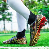 Men's Soccer Shoes High-Top Football Cleats, Outdoor Breathable Athletic Professional Spikes Youth Boys Football Shoes Unisex 3