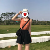 Women Shorts Black 2024 Summer Fashion NEW Casual Clothes Solid color egan Hip hop punk Pocket dropshipping harajuku vintage 3